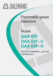 DAX 03F DAX 03F- H DAX 03F- C - Dalemans Gas Detection