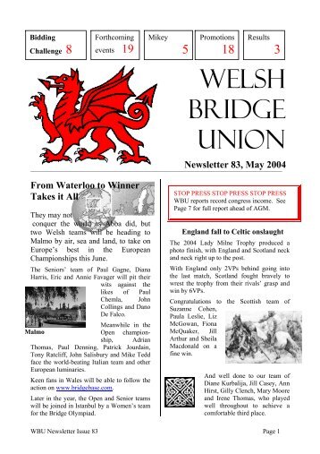 83 May 2004 - Welsh Bridge Union