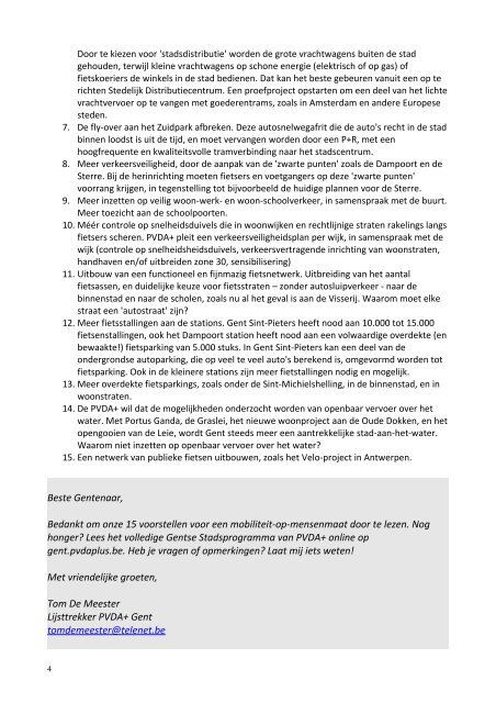 Ontwerp programma PVDA+ ... - PVDA Gent