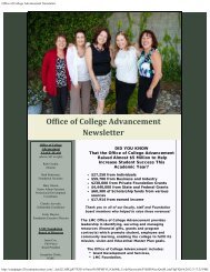 Office of College Advancement Newsletter - Los Medanos College