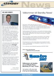 VÃ¤lkommen till Standby News! - Standby AB