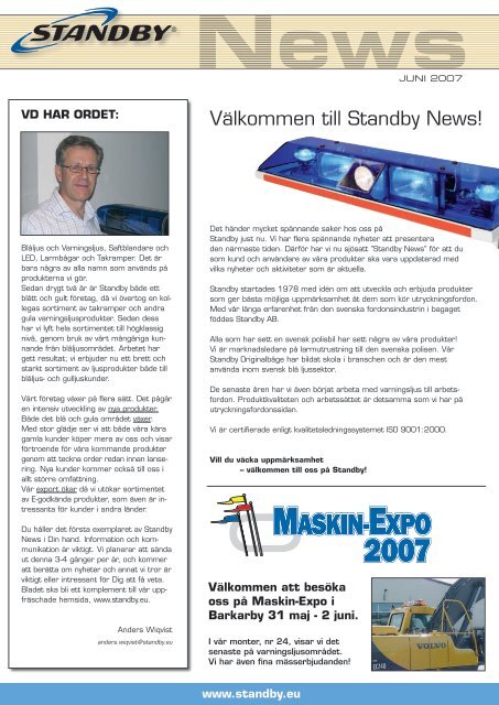 VÃ¤lkommen till Standby News! - Standby AB