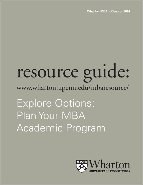 Explore Options; Plan Your MBA Academic Program