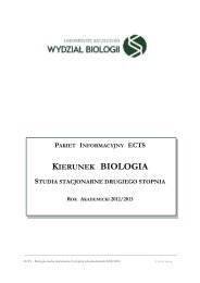 ECTS II st Biologia 2012-13.pdf - Wydział Biologii - Uniwersytet ...