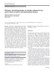 Phylogeny and phylogeography of critically endangered Gyps ...