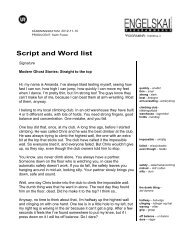 Script and Word list - UR