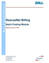 RescueNet Batch Posting Guide - ZOLL Data Systems