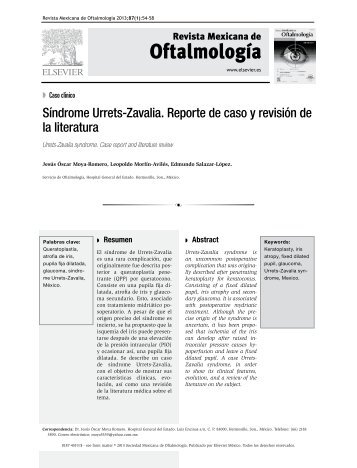 Síndrome Urrets-Zavalia. Reporte de caso y revisión de la literatura