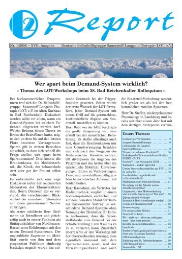 Ausgabe 1/ 2006 - Deutsche Selbsthilfegruppe für Sauerstoff ...