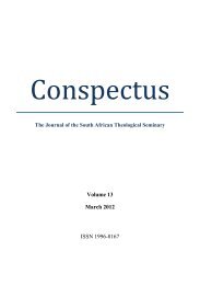Conspectus - Volume 13.pdf - South African Theological Seminary