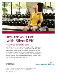 Senior Advantage Silver Fit brochure - Kaiser Permanente Federal ...