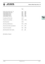 B Servo-Worm Gear Units < 12' - ATLANTA Drive Systems, Inc.