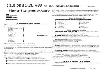 Ile De Black Mor08questionnaire CORRIGE