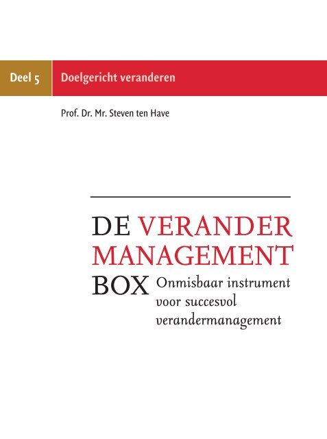 strategisch en doelgericht veranderen - Change Management Online