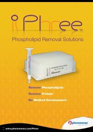 Phospholipid Removal Solutions - Phenomenex