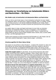 Hinweise zur Verarbeitung von belastenden Bildern und Nachrichten