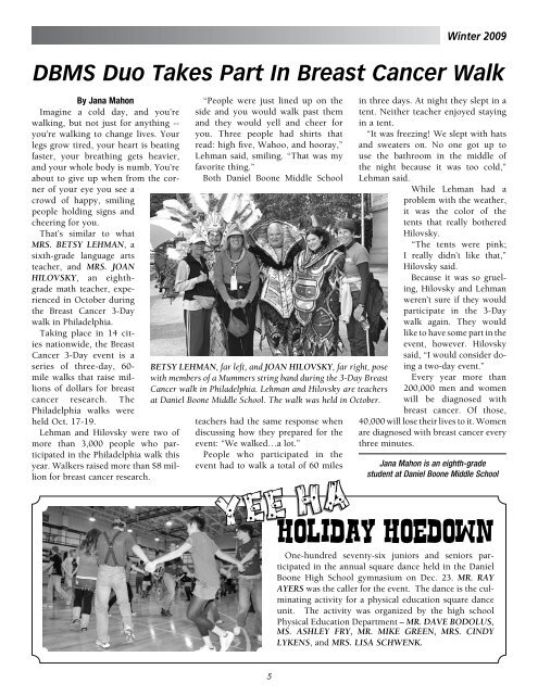 08-09 Winter Newsletter - Daniel Boone Area School District