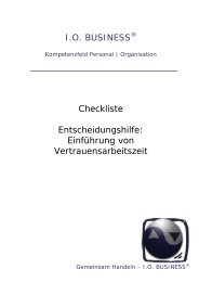 Checkliste Entscheidungshilfe EinfÃ¼hrung ... - I.O. Business