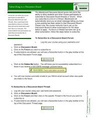 Subscribing to a Discussion Board - Wilmington University