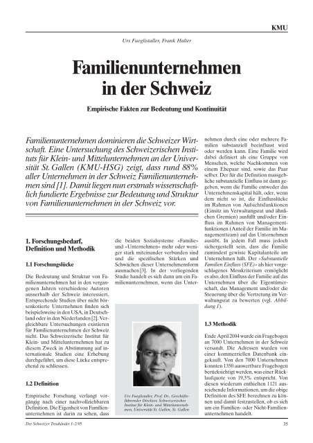 Familienunternehmen in der Schweiz - beim KMU-HSG - UniversitÃ¤t ...