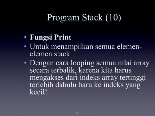 STACK (TUMPUKAN)