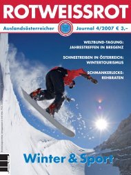 ROTWEISSROT Ausgabe IV/2007 - AuslandsÃƒÂ¶sterreicher-Weltbund