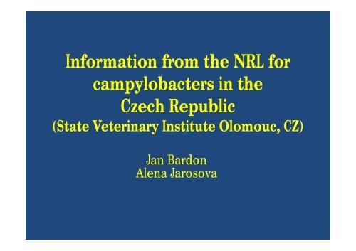Uppsala nfo z NRL pro kampylobaktery .ppt [reÅ¾im kompatibility] - SVA