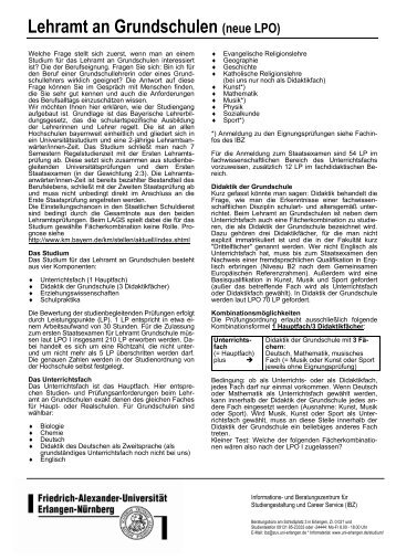 Informationsblatt Grundschule - Didaktik der Geographie