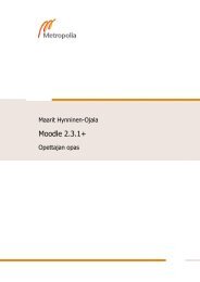 Moodle 2.3.1+ - Moodle - Metropolia
