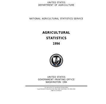 agricultural statistics 1994 - National Agricultural Statistics Service ...