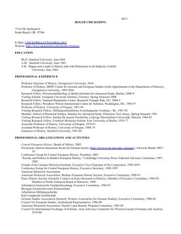 Curriculum Vitae - Georgetown University