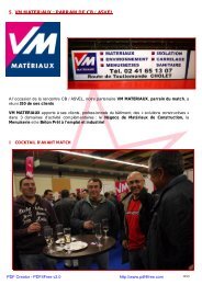 5. VM MATERIAUX : PARRAIN DE CB / ASVEL - Cholet Basket