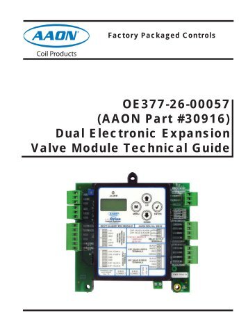 Dual Electronic Expansion Valve Module Technical Guide