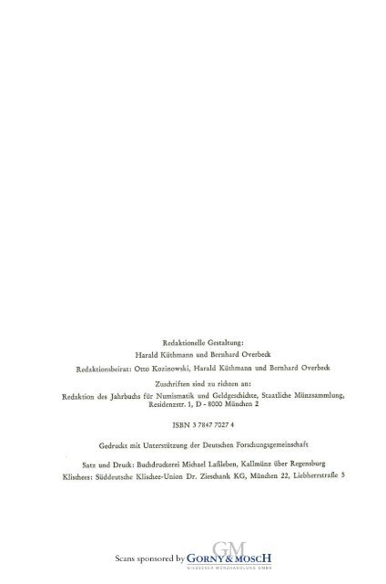 jahrbuch numismatik geldgeschichte - Bayerische Numismatische ...