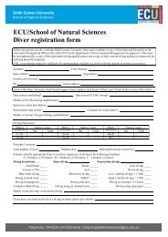 Diver registration form - ECU | Sign In : Portals - Edith Cowan ...