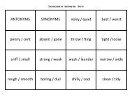 Sorts Synonyms or Antonyms