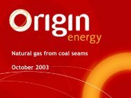 Presentation to ABN Amro Coal Seam Gas Conference - Origin Energy