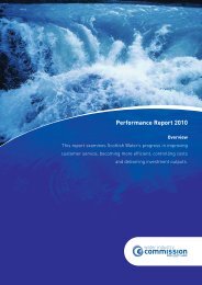 Performance Report 2010 - Water Industry Commission for Scotland