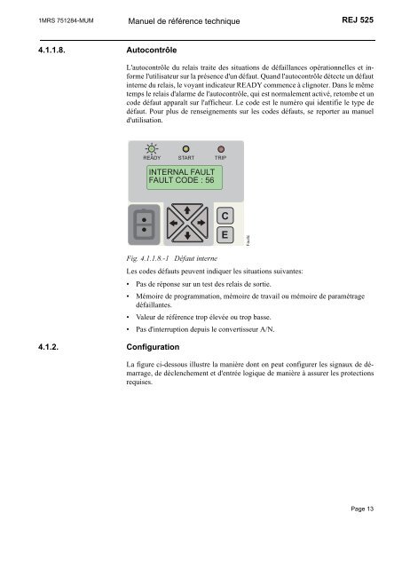 REJ 525 Relais de protection mixte ampèremétrique et homopolaire