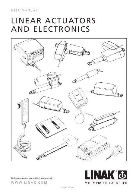 User manual linear actuators and electronics - Linak