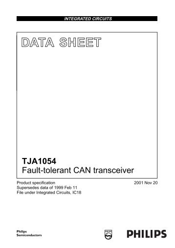 TJA1054 Fault-tolerant CAN transceiver