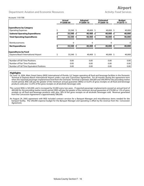 FY 2010-11 Adopted Budget - Volusia County Government