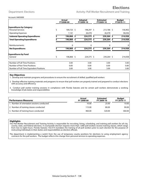 FY 2010-11 Adopted Budget - Volusia County Government