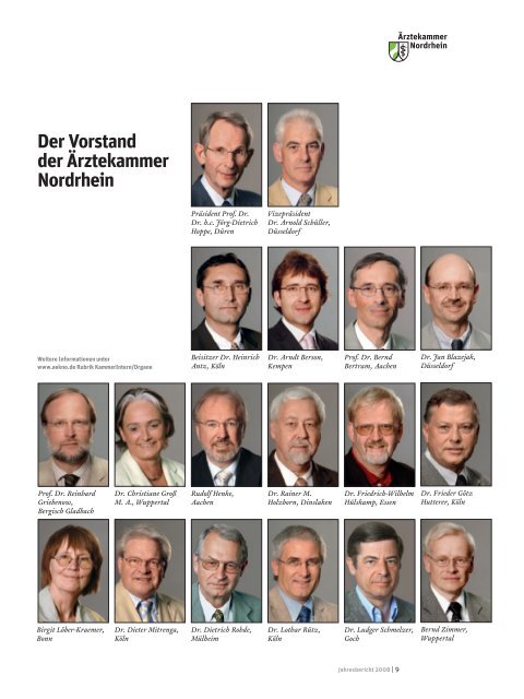 Jahresbericht 2008 - Ärztekammer Nordrhein