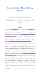 Sample Masters Thesis Web design - Uni-edit