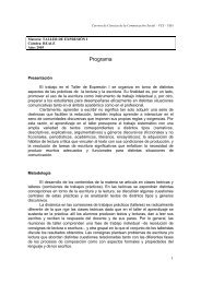 Taller I - Reale - 2005 - Carrera de Ciencias de la Comunicación