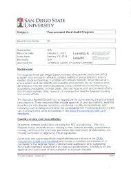 Procurement Card Audit Program [PDF] - SDSU