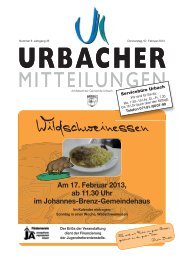 Am 17. Februar 2013, ab 11.30 Uhr im Johannes-Brenz ...