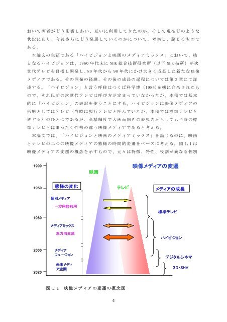 ハイビジョンと映画のメディアミックス に関する研究 - 電気通信大学学術 ...