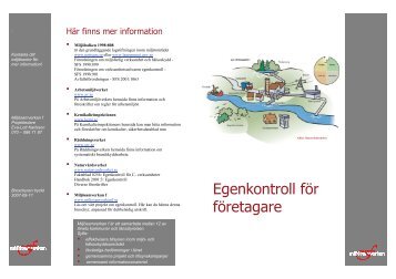 Broschyr - Egenkontroll för företagare - Habo kommun
